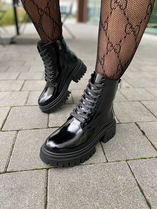 Черевики жіночі GREMMY 316/4 чорні (зима, шкіра лакована) (6074) Коломия - фото 5