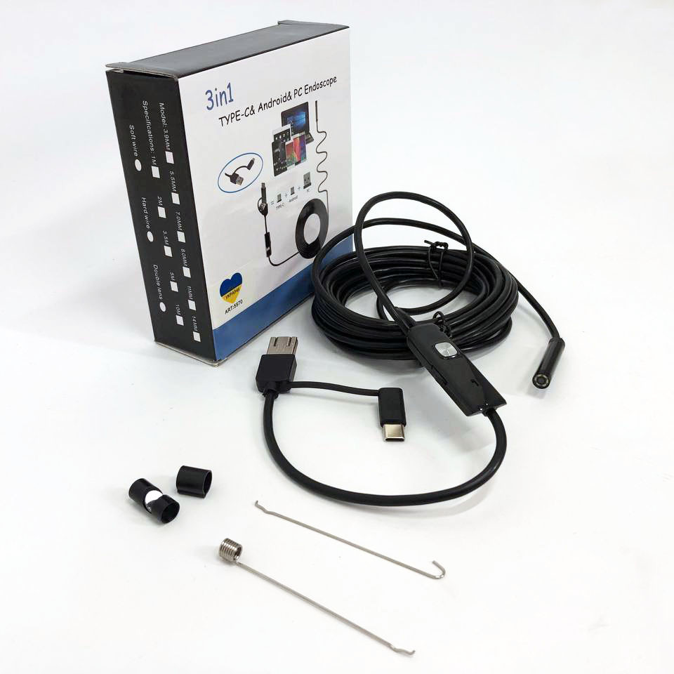 Usb камера эндоскоп, Видеокамера для труднодоступных мест, Эндоскоп с жк-экраном Цветной NZ-20 Львов - изображение 10