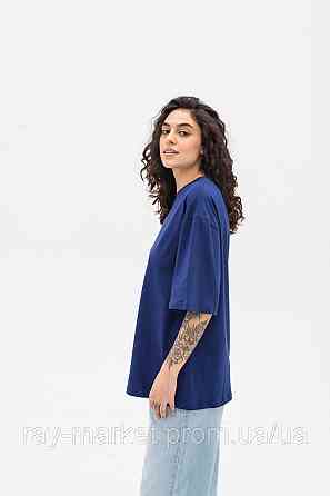 Футболка оверсайз RAY OVERSIZE женская темно-синяя (U0104W-Navy Blue) Киев