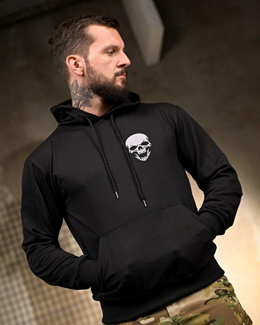 Милитари Худи Не для слабких black РП7396 Одесса - изображение 5