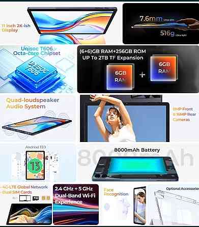 Планшет Hotwav Pad11 6/256Gb. 4Gb. LTE Tablet. Киев