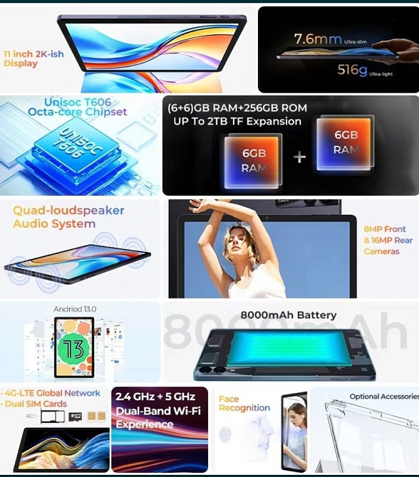 Планшет Hotwav Pad11 6/256Gb. 4Gb. LTE Tablet. Киев - изображение 6