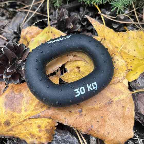 Еспандер кистьовий силіконовий PowerPlay PP-4337 Hand Grip Hard 30 кг. Чорний Кам'янське