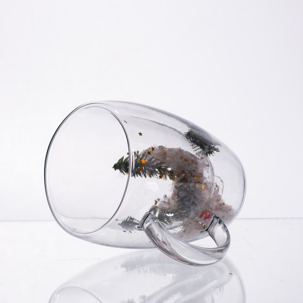 Чашка скляна з подвійними стінками і новорічним декором 350 мл 64486-40 Коломыя - изображение 2