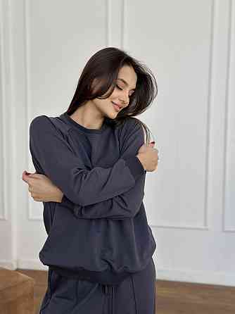 Свитшот женский однотонный Графитовый 42/44 Харьков