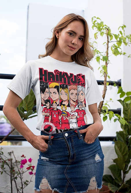 Футболка аниме Хайкю оверсайз (S/M/L) Черний AnimeJ0351 Днепр - изображение 3