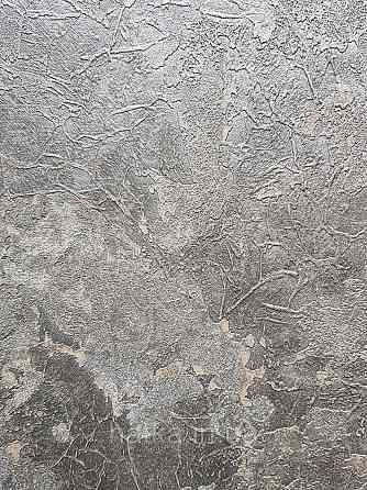 Шпалери вінілові на флізеліні гарячого тиснення DU&KA 1.06х10 вензель основа під штукатурку сірі коричневі Київ