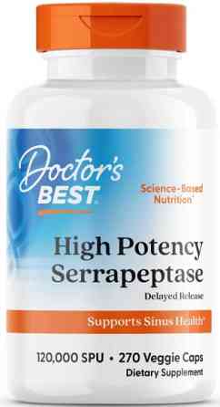 Серрапептаза Doctor's Best Serrapeptase 120.000 SPUs 270 вег капс Киев