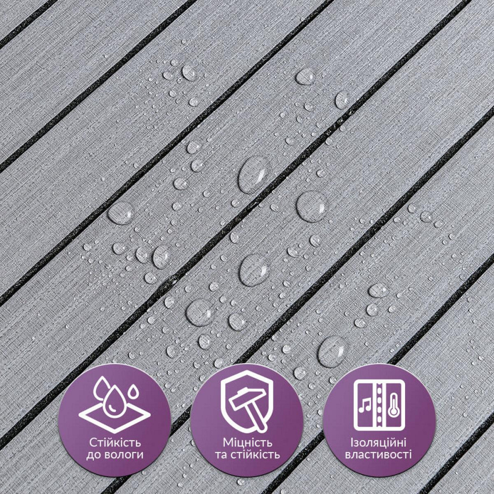 Покрытие виниловое самоклеющееся 3D рейки 600х600х2,8мм Тик седой SW-00002206 Днепр - изображение 4