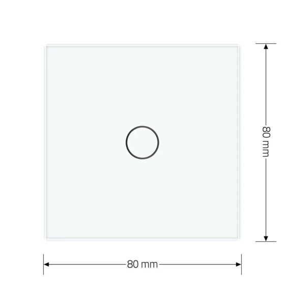 Сенсорна кнопка 1 сенсор Імпульсний вимикач Майстер кнопка Livolo білий скло (VL-C701H-11) Коломыя