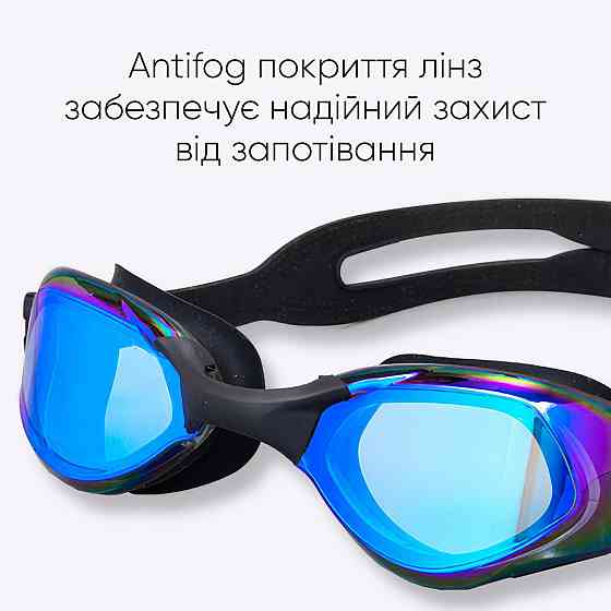 Окуляри для плавання Renvo Dande Уні Anti-fog Чорний OSFM (2SG200-0110) Київ