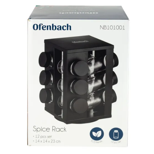 Набір ємностей для спецій 12шт на підставці чорний Ofenbach 101001 Житомир - фото 5