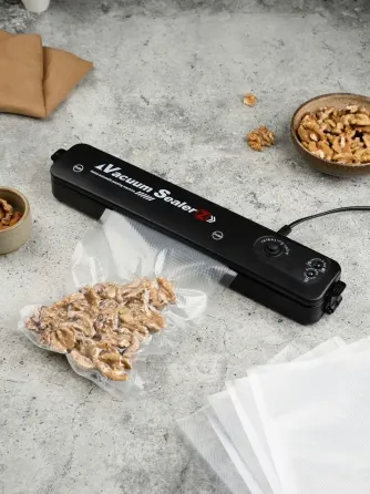 Вакууматор Vacuum Sealer вакуумный упаковщик для еды, бытовой вакууматор черный Коломия