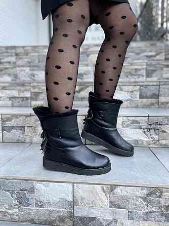 Olli Угги жіночі OLLI чорні натуральна шкіра зима 35р. (3369) Коломыя