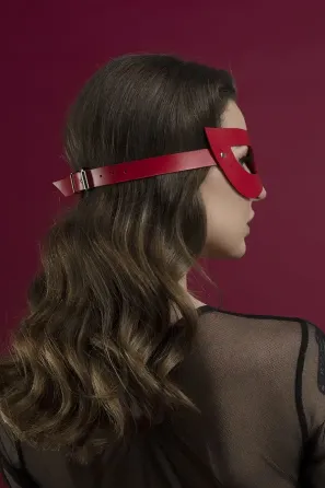 Маска на обличчя Feral Feelings - Mistery Mask натуральна шкіра, червона Львів