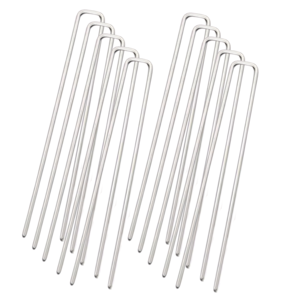 Набор скоб садовые крепёжные 10 шт металлические фиксаторы для газона оцинкованые,универсальные размер 4х20 см Каменец-Подольский - изображение 2