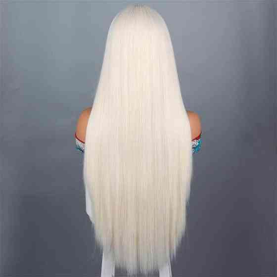 Перука рівна аніме з довгим чубчиком "Супер блонд" - 70см Вінниця