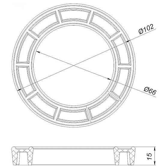 Прокладка SoloPlast (микропорка) между бачком и унитазом АС-01.18И ЗП 102х66х15 (000031624) Киев