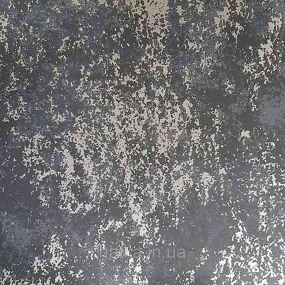 Шпалери флізелінові еко Galerie Metallic FX 0,53Х10 англійські лофт під штукатурку під бетон сріблом на чорному Київ