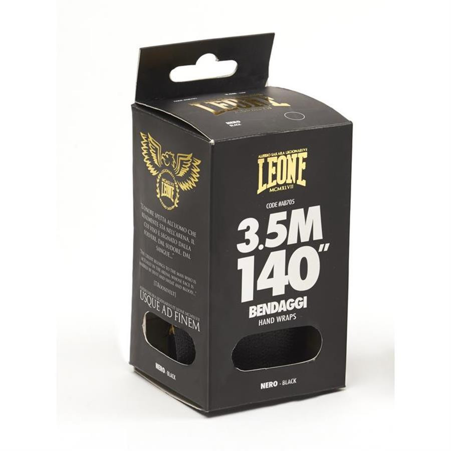 Боксерские бинты Leone Legionarivs 3,5 м эластичные хлопковые бинты для бокса и единоборств, черные Киев - изображение 8