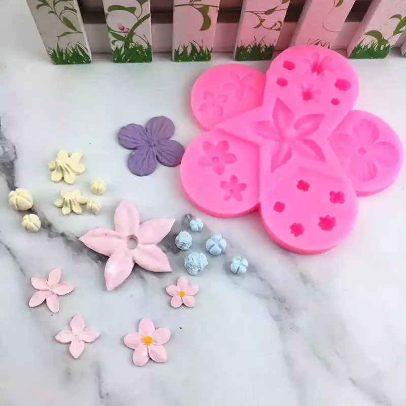 Молд для цветов Цветочки 105 на 105 мм розовый Киев - изображение 4