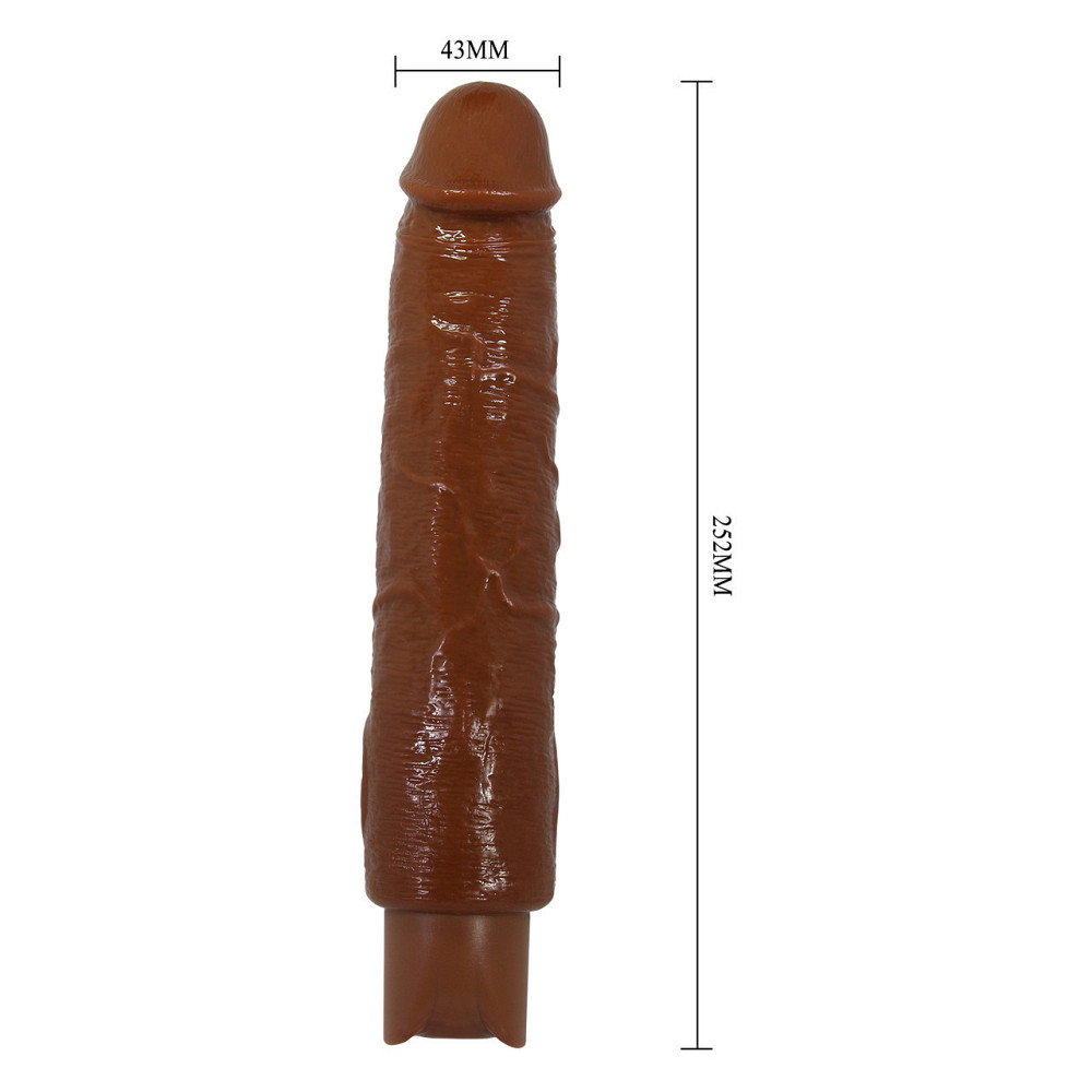 Реалістичний вібратор - Pretty Love Soren Realistic Vibrating Dildo Brown Sex Aura Київ - фото 9