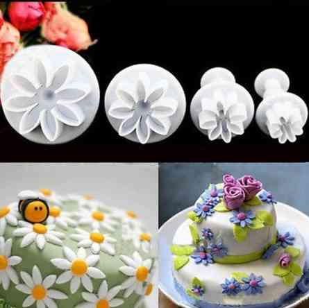 Набор кондитерских плунжеров Ромашки 4 штуки белый Киев