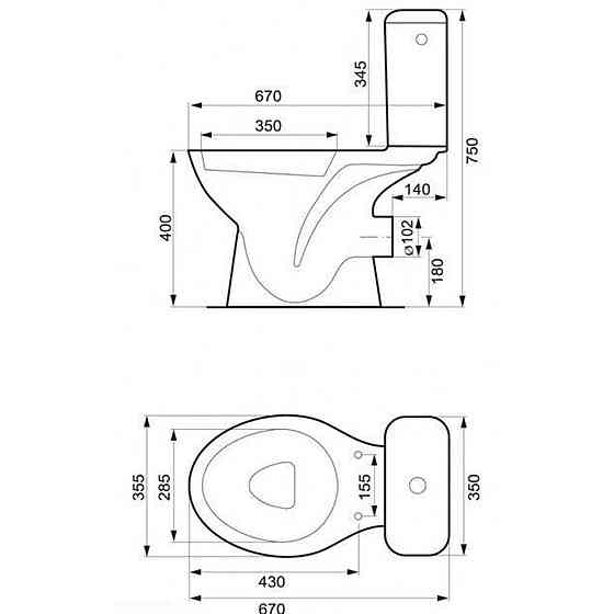 Компакт Cersanit 679 PRESIDENT 010 3/6 з кришкою поліпропілен (000017561) Київ