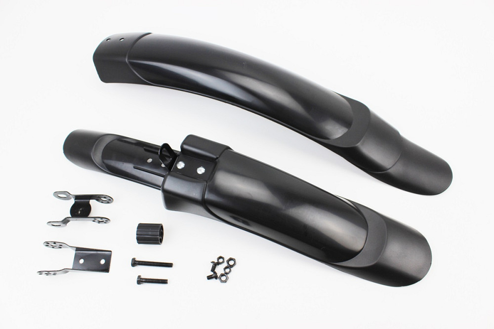 Крила пластмасові 24-26" MTB розсувні, чорні Київ - фото 1