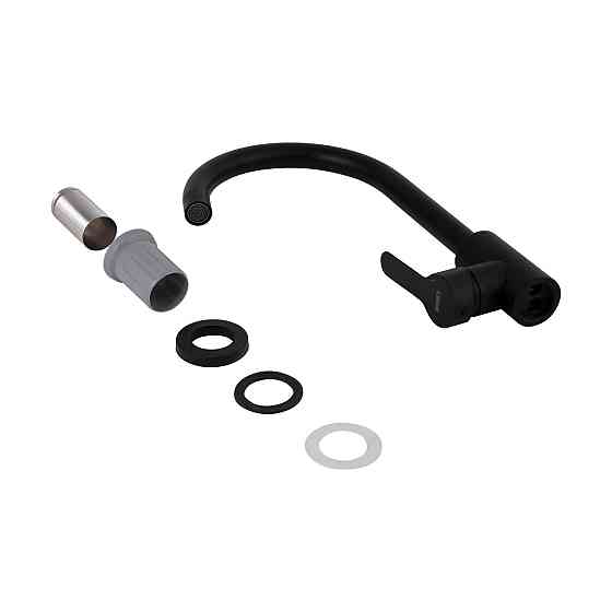 Змішувач для кухні Brinex Pure 015F U-подібний Black Matt BRIPUR015FBLM Київ