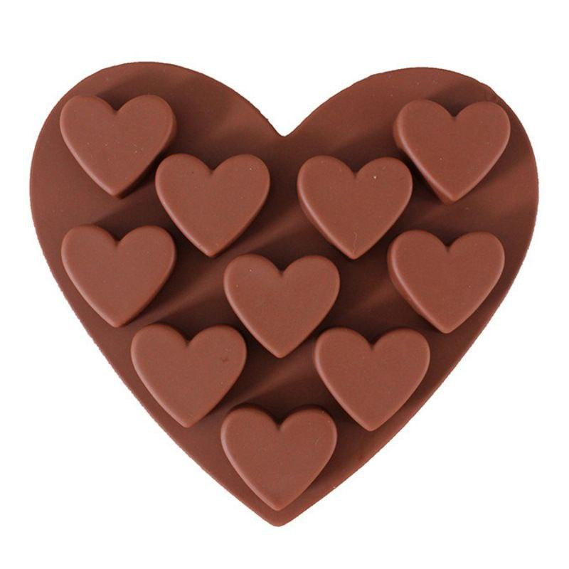 Молд силиконовый Сердечки универсальный 156 на 140 мм коричневый Киев - изображение 9