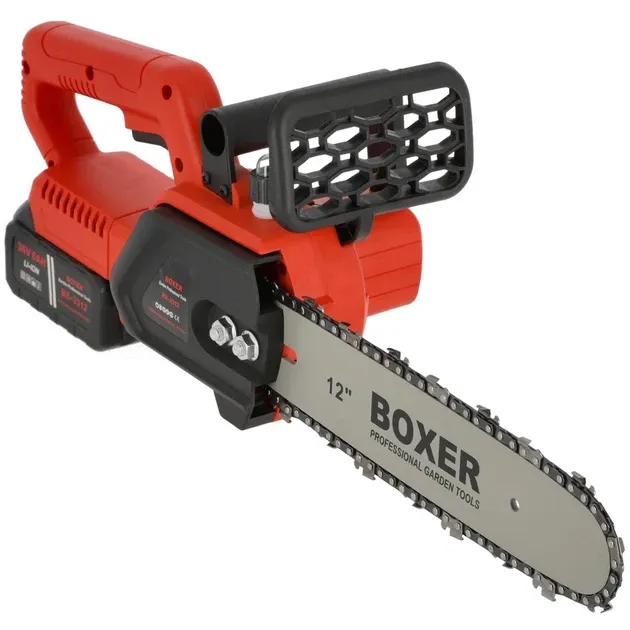 Ланцюгова пила акумуляторна 30 см 1850Вт 2x24В 6А·ч в кейсі, автомастило, 4100 об/хв, корпус червоний Одеса - фото 9