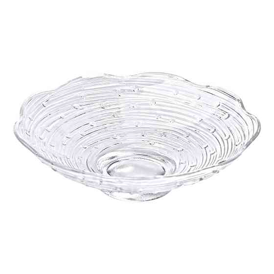 Фруктовниця скляна Ø23 ваза для фруктів Листя лотоса HP-YH-12 Київ