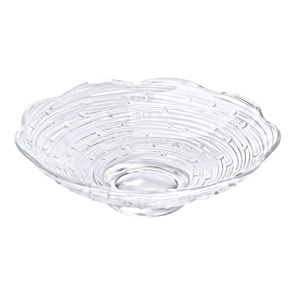 Фруктовниця скляна Ø23 ваза для фруктів Листя лотоса HP-YH-12 Київ - фото 2