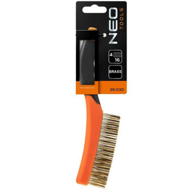 Щетка по металлу Neo Tools 4х16 рядов, прямая проволока 0.3мм, 260мм, двухкомпонентная рукоятка (39-030) Винница - изображение 4