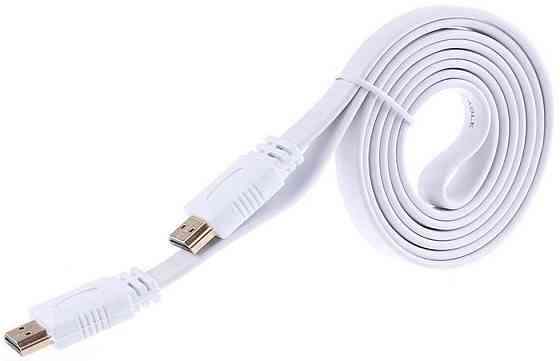 Кабель HDMI M - M, 1.5 м, V1.4, 4K 60Hz, плаский, білий Винница