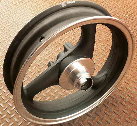 Диск колеса 2,50*12 (перед, диск) (легкосплавний) (чорний)-2 Мукачево