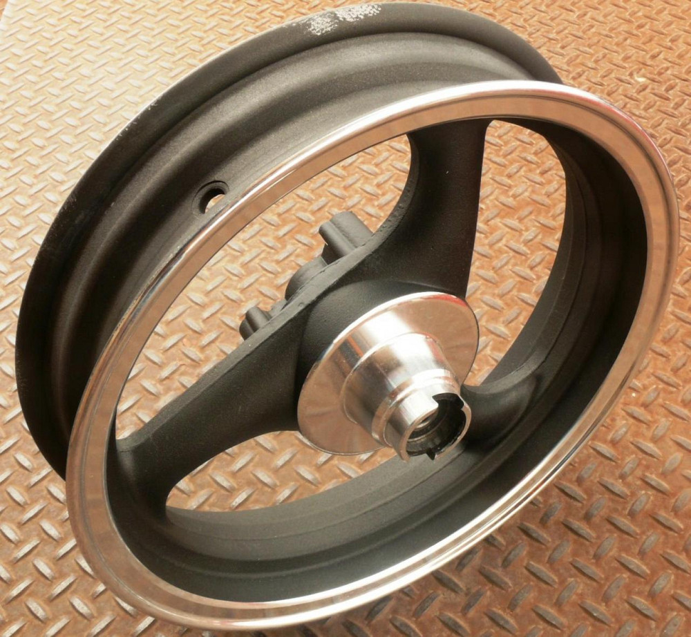 Диск колеса 2,50*12 (перед, диск) (легкосплавний) (чорний)-2 Мукачево - фото 1