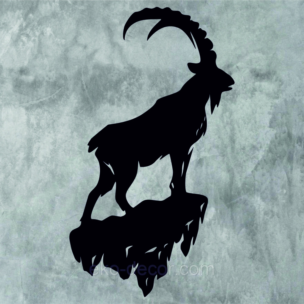 Декоративное настенное Панно «Горный Козел» Декор на стену 110*70 см, Черный Киев - изображение 5