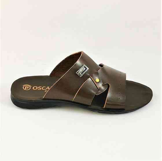 Мужские Шлёпанцы Тапочки Сланцы Коричневые Кожаные (размеры: 41,42,43,44,45) Днепр