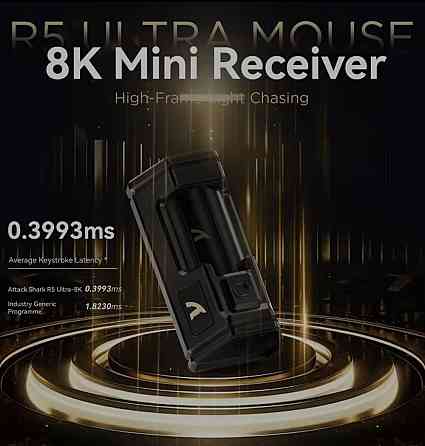 Топова миша Attack Shark R5 Ultra 42000dpi 8К карбон 39 грам. Харків