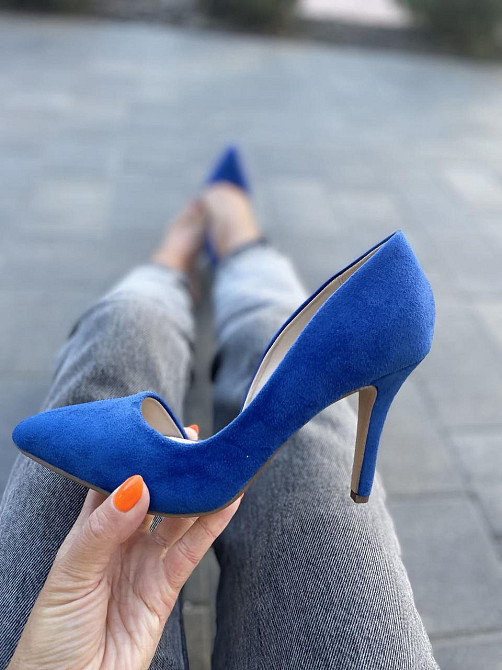 Seastar Туфлі жіночі SEASTAR C27 сині еко-замша каблук 9.5 см 36р. 37р. (1872) Коломыя - изображение 9