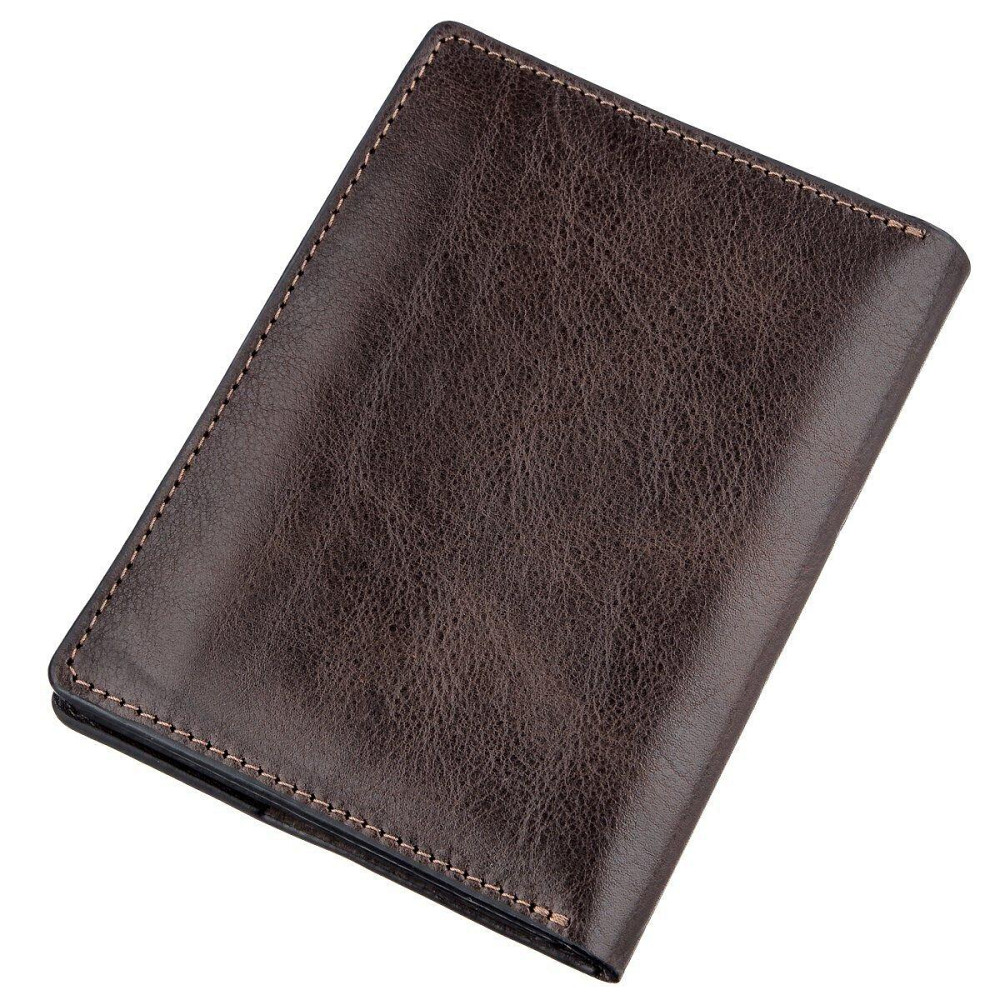 Обложка для автодокументов мягкая кожа GRANDE PELLE 11191 Коричневая Киев - изображение 2