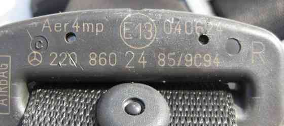 Mercedes-Benz  A2208602485 9C94 Ремінь безпеки передній правий чорний рестайл S-Class W220 Одеса