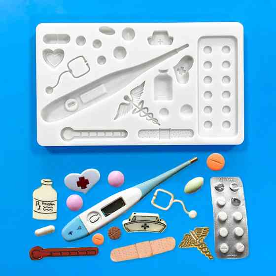 Молд силиконовый Медицина 154 на 90 мм серый Киев