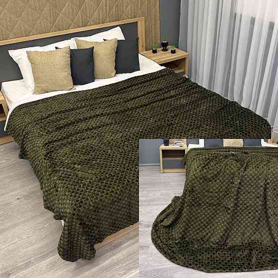 Плед-покривало Шахи 200х210 см (+-5см) Хакі (87-037) Київ