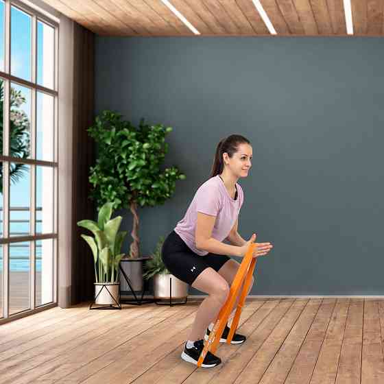 Лента эспандер для упражнений inSPORTline Rand Strong оранжевая Киев