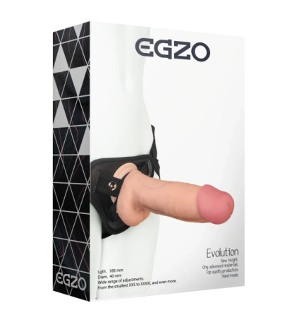 Страпон жіночий EGZO Evolution STR005 (20 см х 4,8 см) Sex Aura Київ