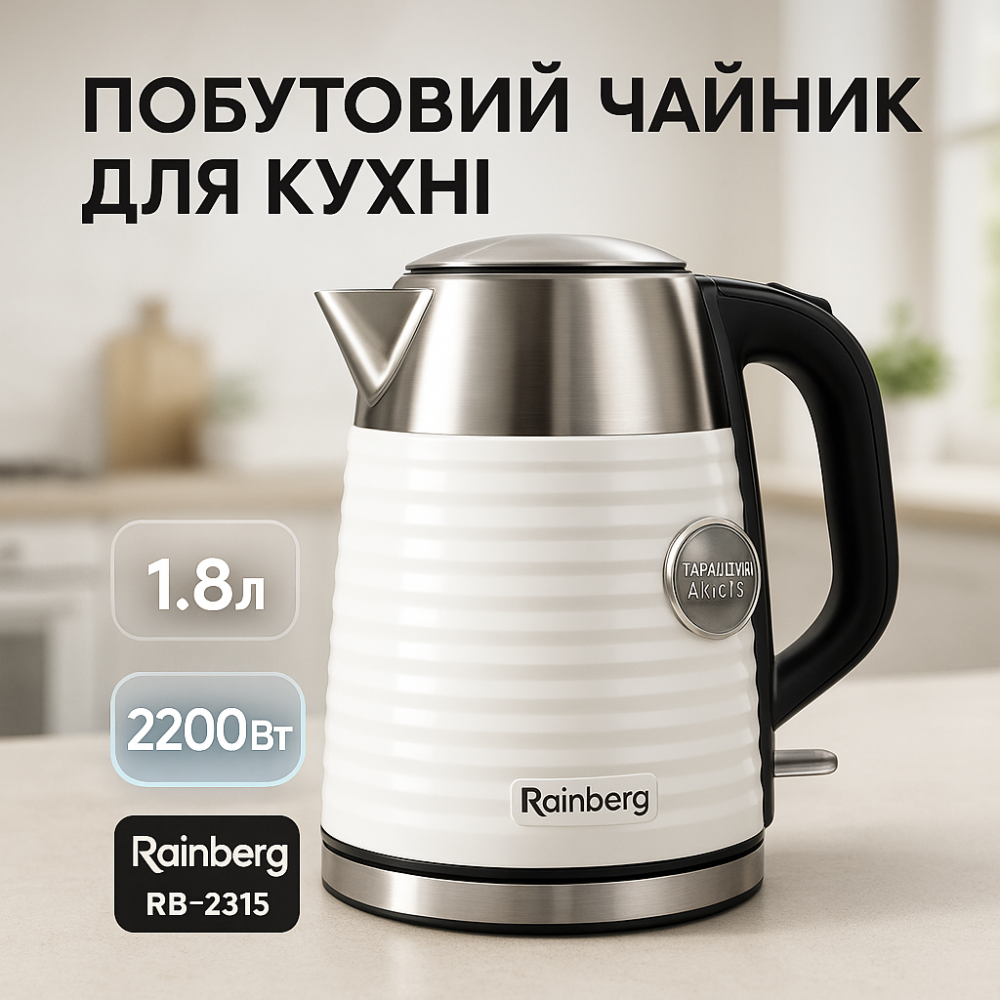 Електричний чайник з функцією автовідключення, Електрочайник нержавіюча сталь, Електрочайник відмінний OK-97 Львів - фото 9