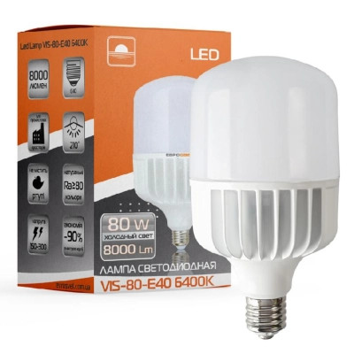 Лампочка Євросвітло 80Вт 6400К (VIS-80-E40) Вінниця - фото 1